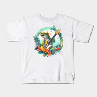 Chillax with Lizard Tunes: Rock 'n' Reptile Style Kids T-Shirt